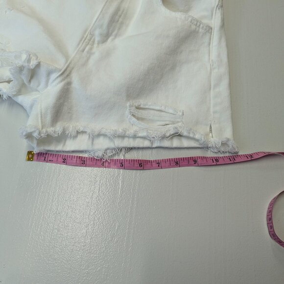 NWOT Buddy Love Size 27 White Denim Cut Off Shorts - Picture 9 of 14